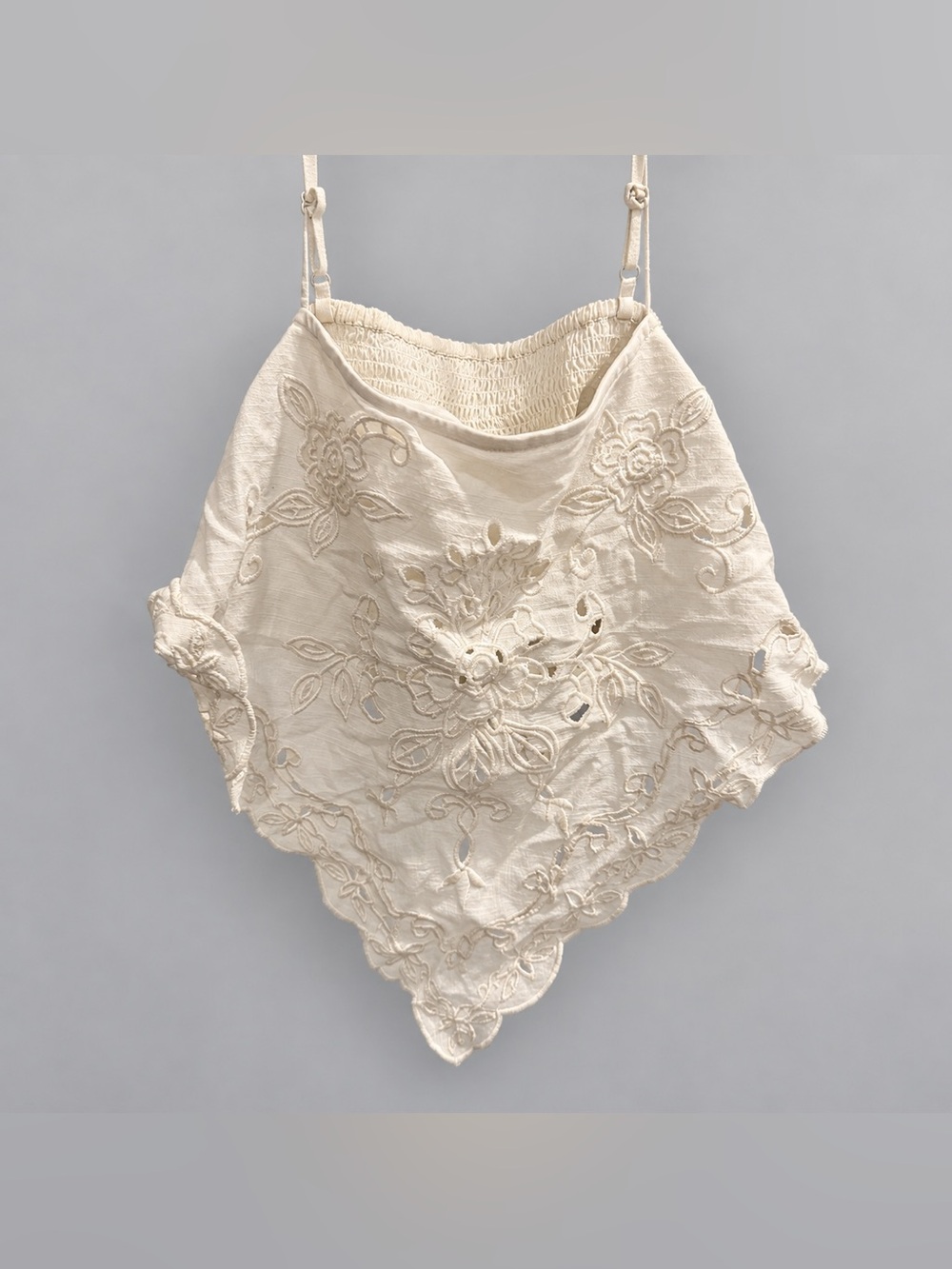 NWT Free People Embroidered Handkerchief Crop Top